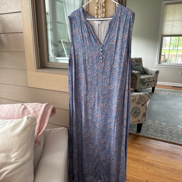 J. Jill Border Print Maxi Dress (3X) - Picture 4 of 5